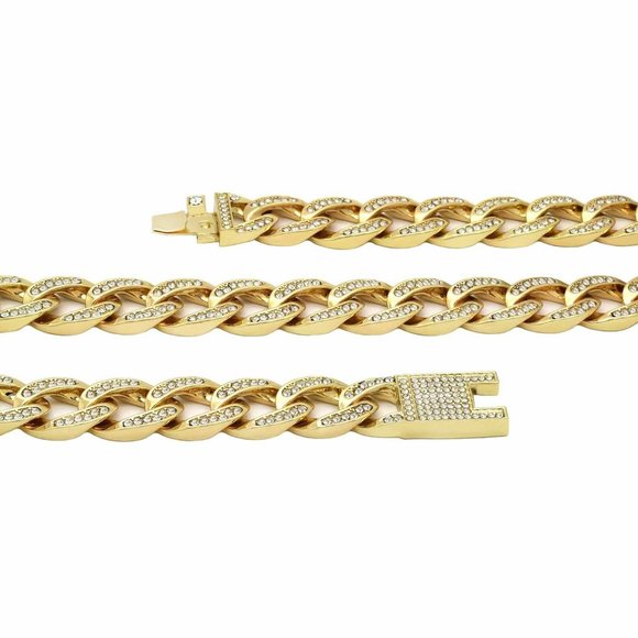 14k Gold 16mm 30" Cuban Chain - Picture 5 of 8